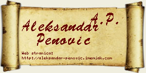 Aleksandar Penović vizit kartica